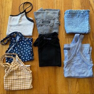 brandy melville & pacsun crop top bundle